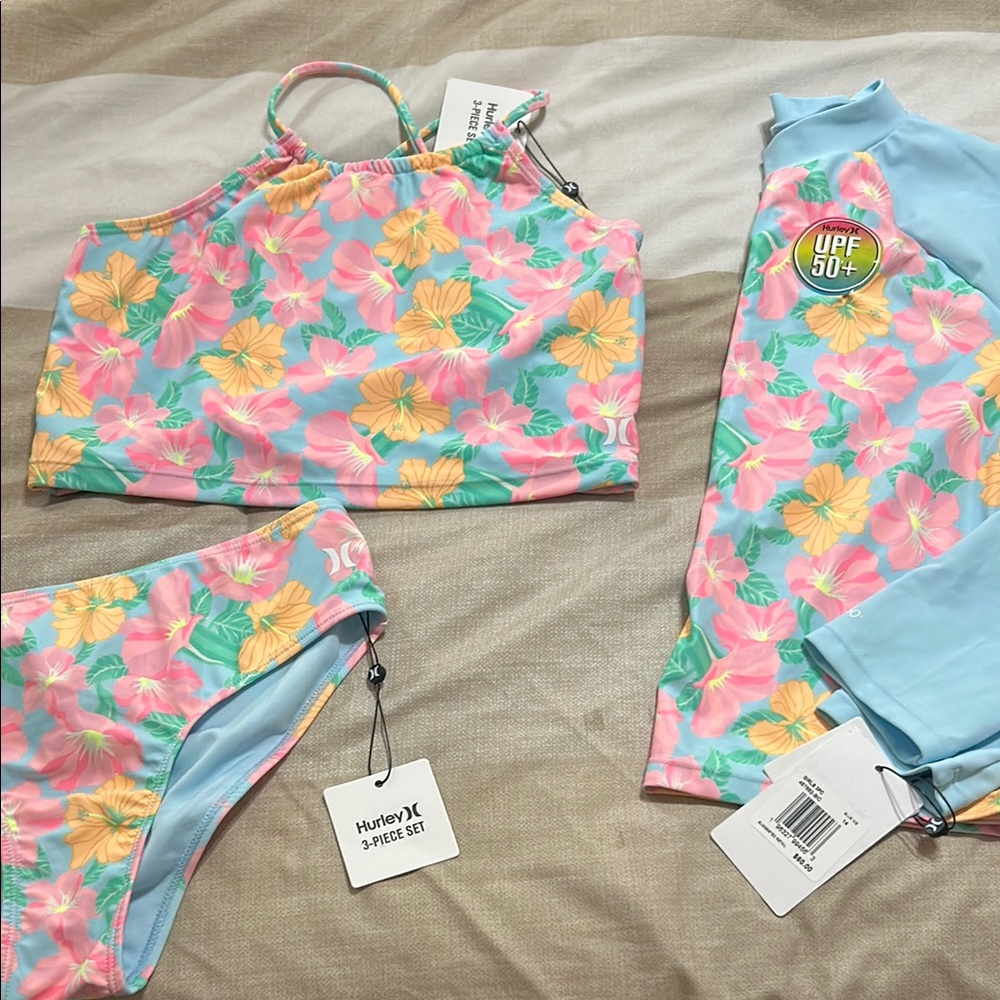 Hurley Tropical Floral Swimwear Set
